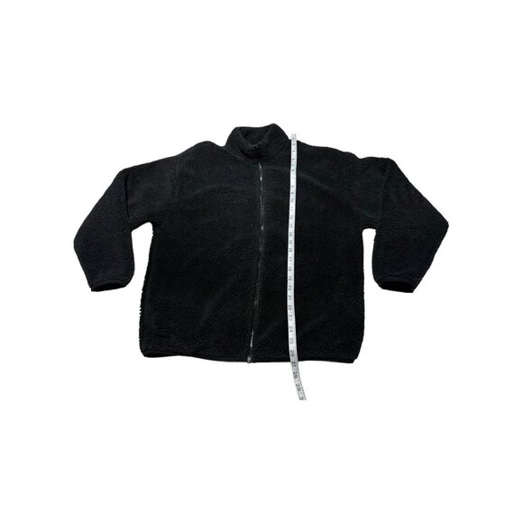 Victoria's Secret PINK Black Teddy Bear Jacket Size Medium - Picture 5 of 6